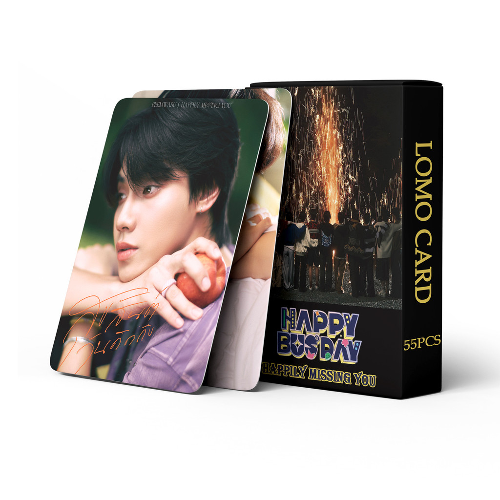 30-55 chiếc BUS vui vẻ nhớ bạn Photocards Biến áp vì bạn tôi tỏa sáng Lomo Card marckris đồng AA phutatchai khunpol trái tim peemwasu alan nex Thái jung Bưu thiếp
