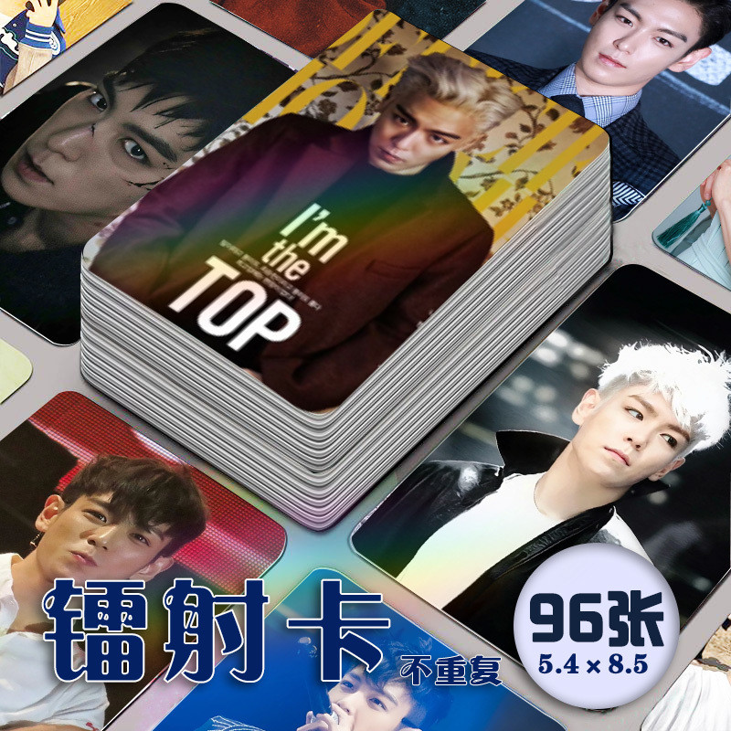 Bán Hàng Mới T.O.P Choi Seung Hyun Laser Photocard 96 Miếng Trọn Bộ BIGBANG Kết Hợp Album Chữ Ký lomo Thẻ Tự In Chất Lượng Cao