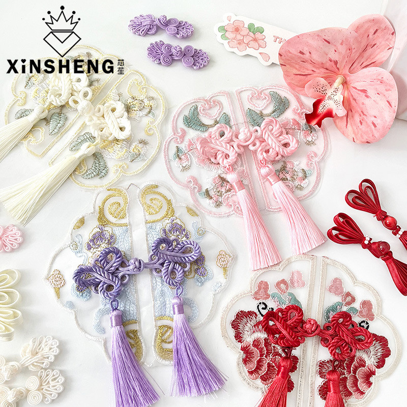 Xinyunjin Thêu Vải Dán Hoa Phong Cách Trung Quốc Cổ Phụ Kiện Handmade diy Hoa Quà Tặng Vật Liệu Đóng Gói Hơn nữa