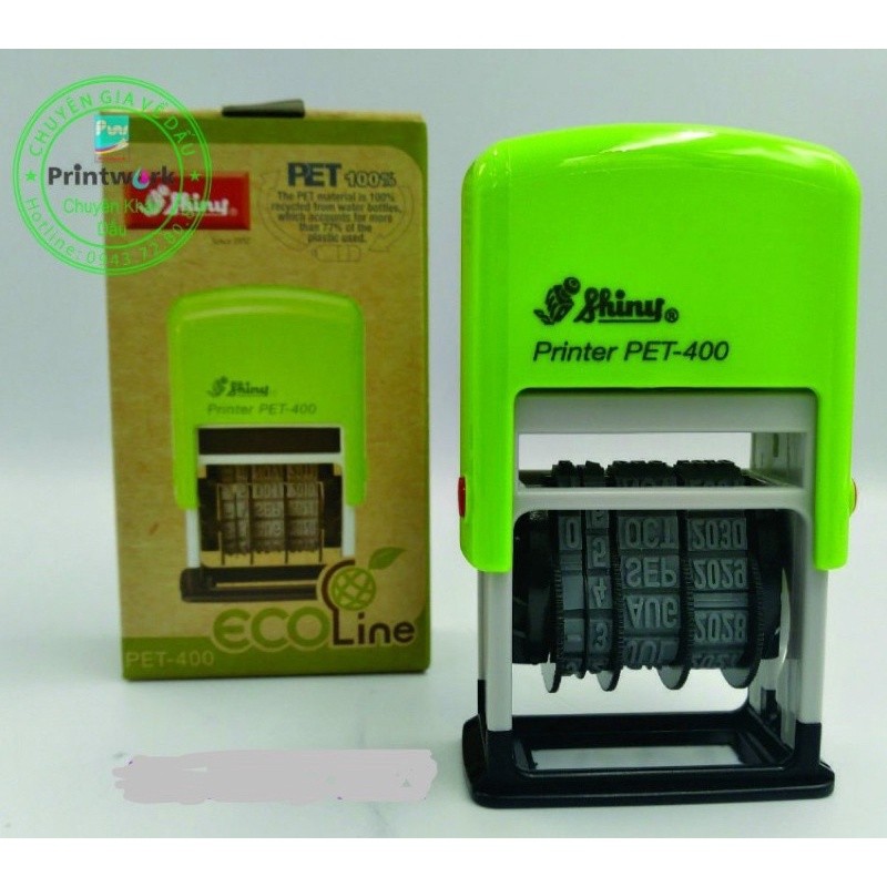 Con dấu đóng dấu ngày tháng năm Shiny PET400 PET-400.