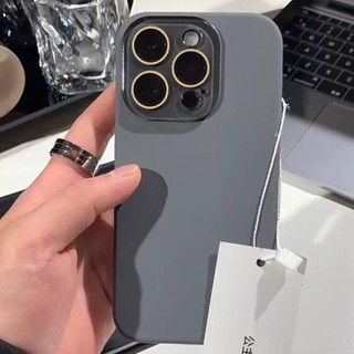 Ốp lưng silica gel lỏng mờ sang trọng cho IPhone 16Pro Max 15 Pro Max có bảo vệ ống kính thủy tinh cho IPhone 14 13 12 11 Pro Max 15 Plus Vỏ chống sốc
