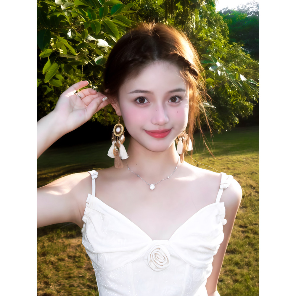 Bông tai tua rua lông vũ phong cách mới Bohemian Móc tai nữ