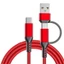 GODD 100cm Điện Thoại Di Động Cáp Dữ Liệu 60W Siêu Nhanh Dây Sạc Nylon Bện 2 Trong 1 Cáp Sạc Cho Máy Tính Bảng Điện Thoại