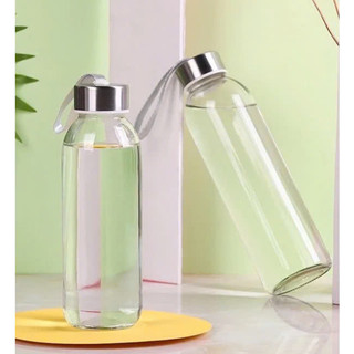 Bình/Chai Thủy Tinh Detox 500ml – Có Dây Xách Tiện Lợi, Dùng Uống Nước, Trà, Nước Ép