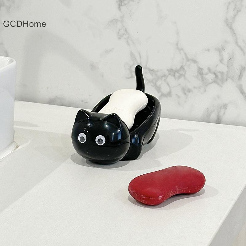 GCDHome Hộp xà phòng dễ thương có hệ thống thoát nước trang trí phòng tắm Phong cách hoạt hình HOT