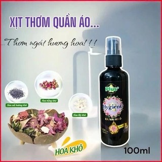 Combo 5 Chai Xịt Xả Vải Dạng Khô HygienC Plus 100ML - Xịt Thơm Quần Áo..