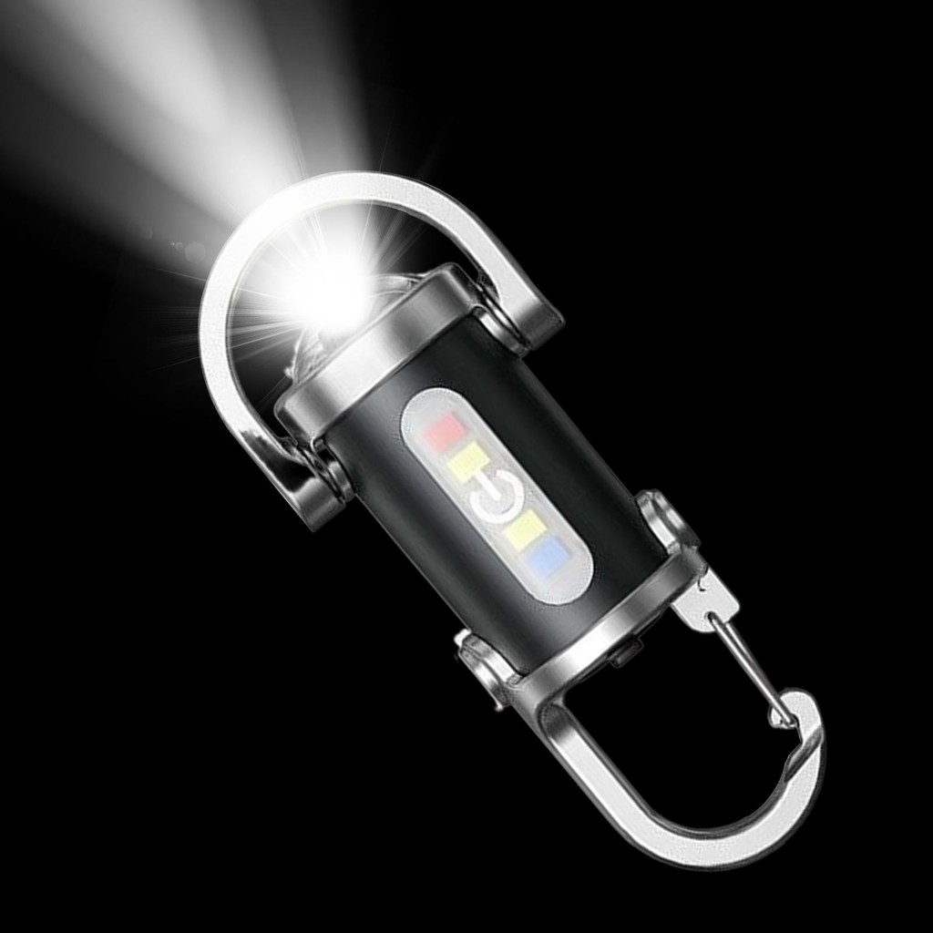 Mini Móc Khóa Đèn Pin Móc Khóa Đèn Pin Mạnh Mẽ Di Động Chống Nước Đèn LED Dành Cho Đi Bộ Đường Dài Làm Việc Ban Đêm Sinh Tồn