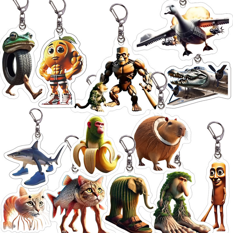 Sáng Tạo Ý Brainrot Động Vật Móc Khóa Cho Phụ Kiện Ngộ nghĩnh Sigma ...