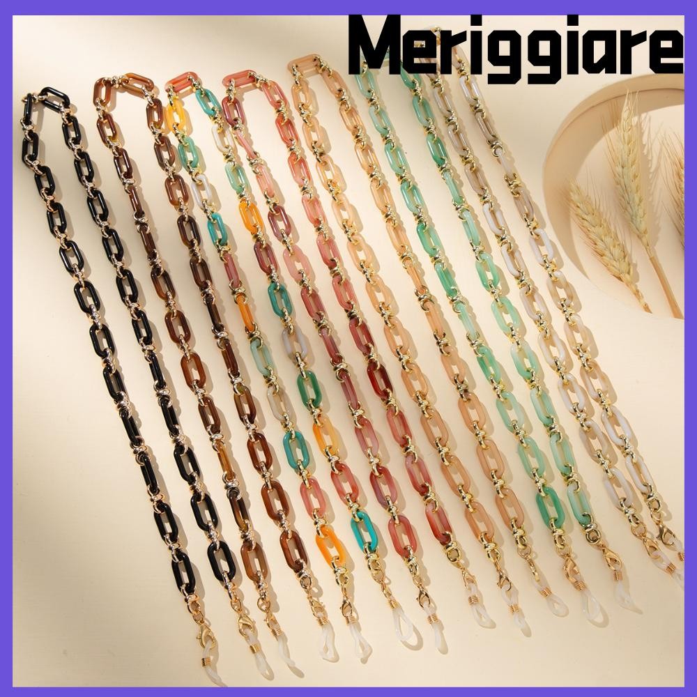 MERIGGIARE Kính Mắt Dây Đa Năng Nhựa Acrylic Đeo Mắt Phụ Kiện Chống Trơn Trượt Dây Đeo Cổ Đeo Cổ