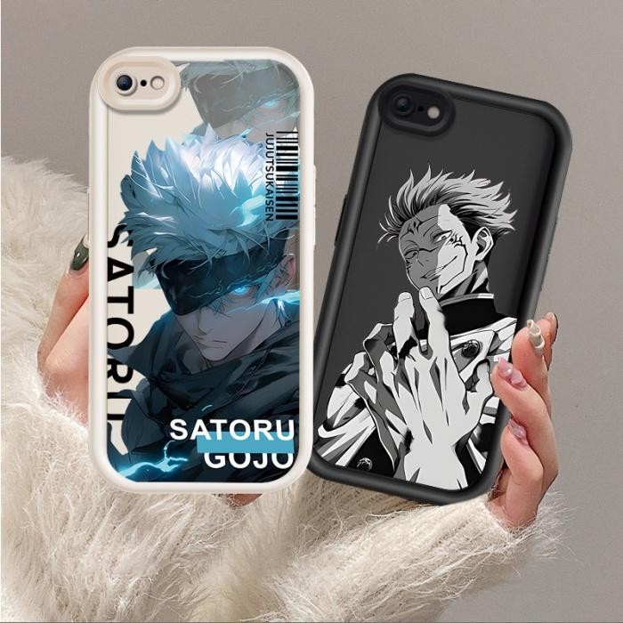 Ốp Cho iPhone 6 6s 7 8 Plus 11 12 Pro Max se 2020 Phim Hoạt Hình Silicon Thẩm Mỹ Mềm Vỏ Điện Thoại TPU Jujutsu Kaisen Satoru Gojo Anime Dễ Thương Mắt Thiên Thần Chống Sốc Ốp Lưng