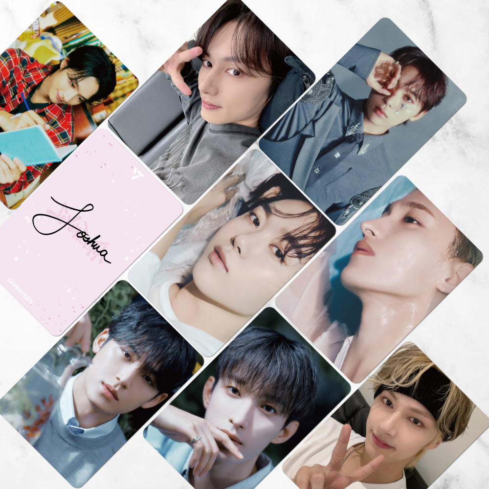 LINXX 55 Chiếc Seventeen Nhóm Lomo Cards K-pop Boy Band Holographic Selfie Collectible Photo Set 3 inch Mini Laser Cards Quạt Hàng Hóa Gói Quà Tặng