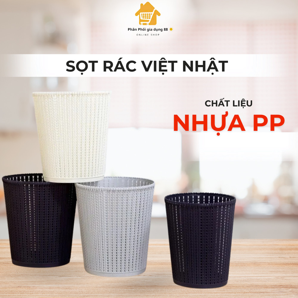 Sọt nhựa họa tiết đan mây đựng đồ đa năng Việt Nhật – Sọt rác văn phòng ...
