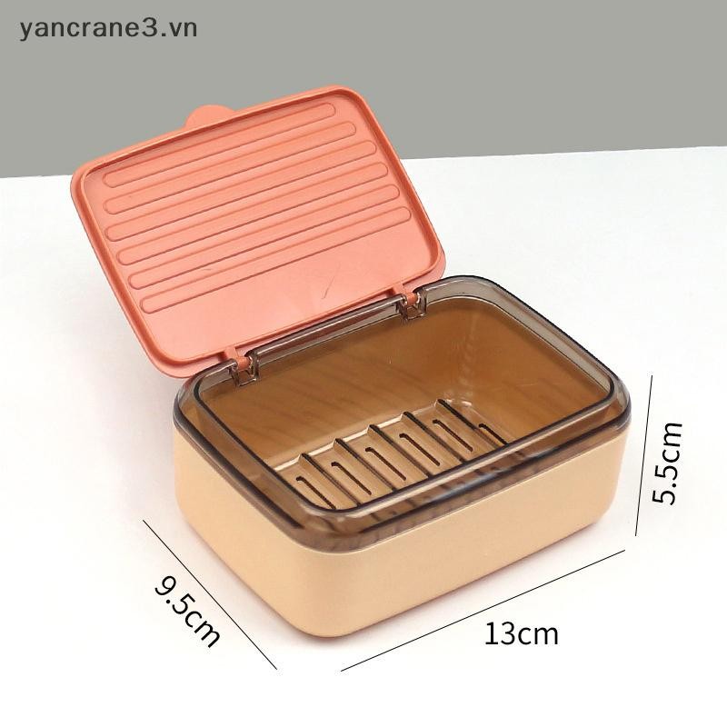 Hộp xà phòng có nắp thoát nước, kín, di động, du lịch ngoài trời, mới {yancrane3.vn}