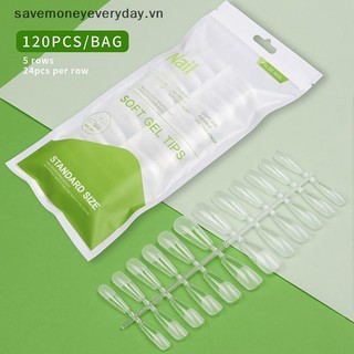 [savemoneyeveryday] 120 Cái / túi Hoàn Toàn Trong Suốt Giọt Nước Hạnh Nhân Đeo Móng Tay Ba Lê Vuông Miếng Dán Móng Tay Ngắn Miếng Dán Mờ Miếng Dán Móng Tay Mở Rộng [vn]