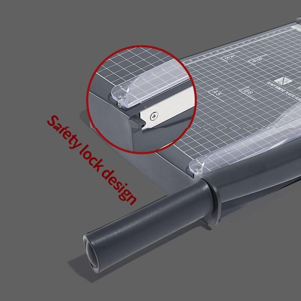 Máy cắt giấy Mini HIGHVIEWLS A4, đầu cắt bảo mật, độ dài quy mô chính xác, màu xám đậm