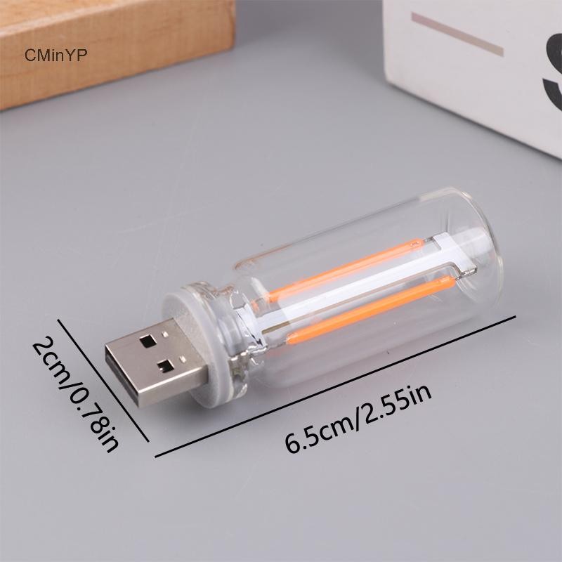 Cminyp Retro USB LED Dây Tóc Cảm Ứng Làm Mờ Bóng Đèn 5V Retro LED Edison Bóng Đèn Ngủ Cắm Trại Sợi đốt Trang Trí LED Lighg Glory