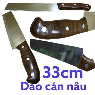 dao thái thịt cán nâu dài 33cm
