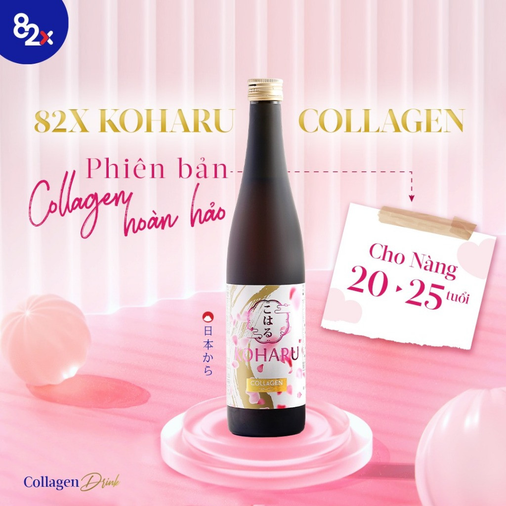 Ảnh [Date 8/2025] 82X Nước Uống Đẹp Da KOHARU COLLAGEN Chai 500ml Chứa 84000mg Collagen Peptide - Khỏe Tóc & Móng 3
