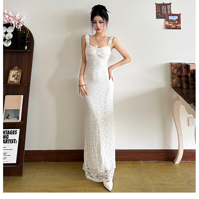 Klalien Rud Jacquard Đầm Nữ Slash Cổ Lưng Không Tay Thanh Lịch Sinh Nhật Áo Choàng Xu Hướng Sang Trọng Dài Bodycon