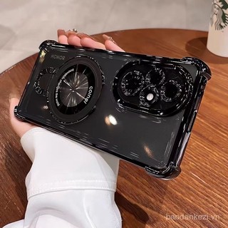 Ốp có giá đỡ nam châm sang trọng Ốp bảo vệ ống kính máy ảnh Honor 200 200 Pro Chống Sốc Tương thích với vỏ điện thoại sạc không dây