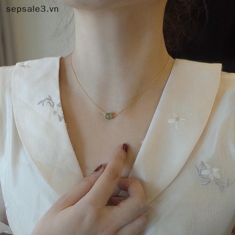 # Vn # Vòng cổ chuỗi hạt dành cho nữ Cô gái Quà tặng Tính khí tươi mát Ins Trang sức hạnh phúc hòa bình thời trang.