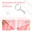 120 Miếng Móc Chìa Khóa Acrylic Hình Chữ Nhật Trống Trong Suốt Acrylic Móc Khóa Trống Trống Trống Trống Trống Trống Trống
