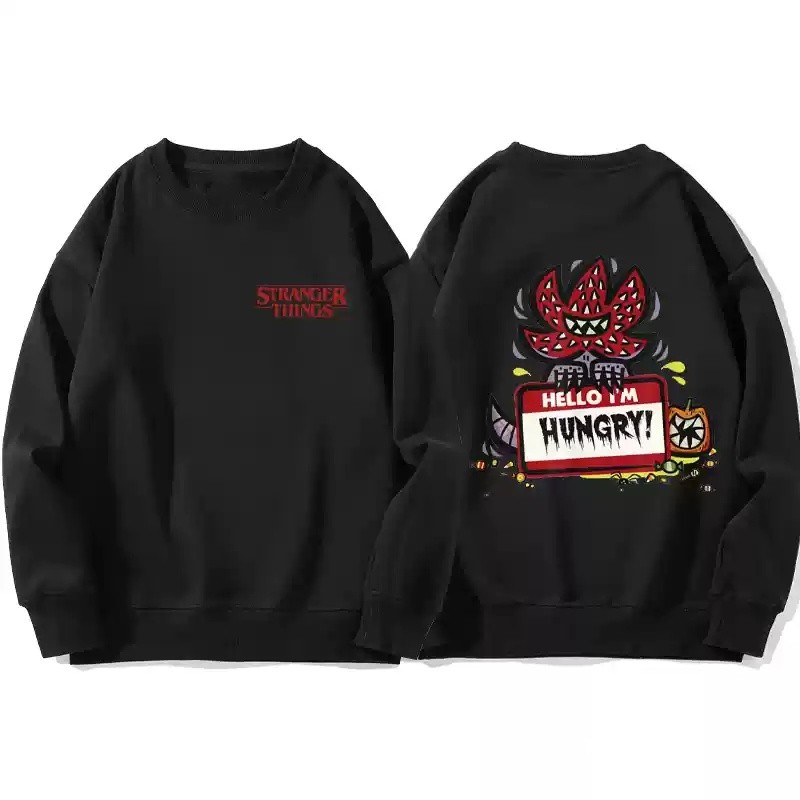 Áo Unisex Dài Tay Stranger Things Season 5 - Nhân Vật Demogorgon và Câu Lạc Bộ Hellfire