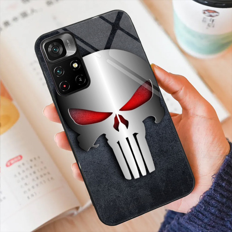 Ốp Điện Thoại Kính PUNISHER 01 Cho Xiaomi POCO F3 F4 F5 M3 M4 M5 M6 4G X3 X4 GT NFC X5 X6 PRO 5G