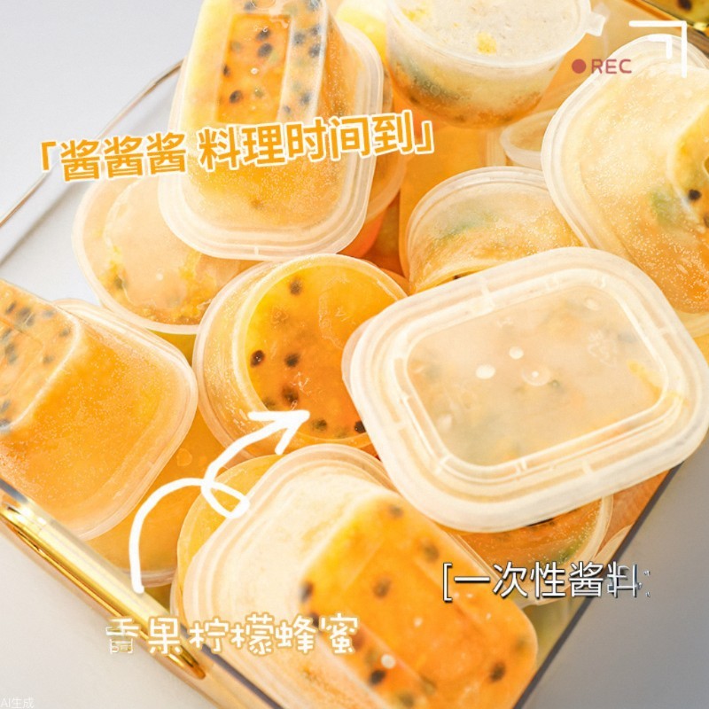 Hộp đóng gói trái cây đam mê dùng một lần Hộp đóng gói nước trái cây Hộp đựng gia vị Hộp đựng gia vị chanh Hộp đựng nước đông mang đi Hành tây thương mại Hộp đóng gói nhỏ gừng