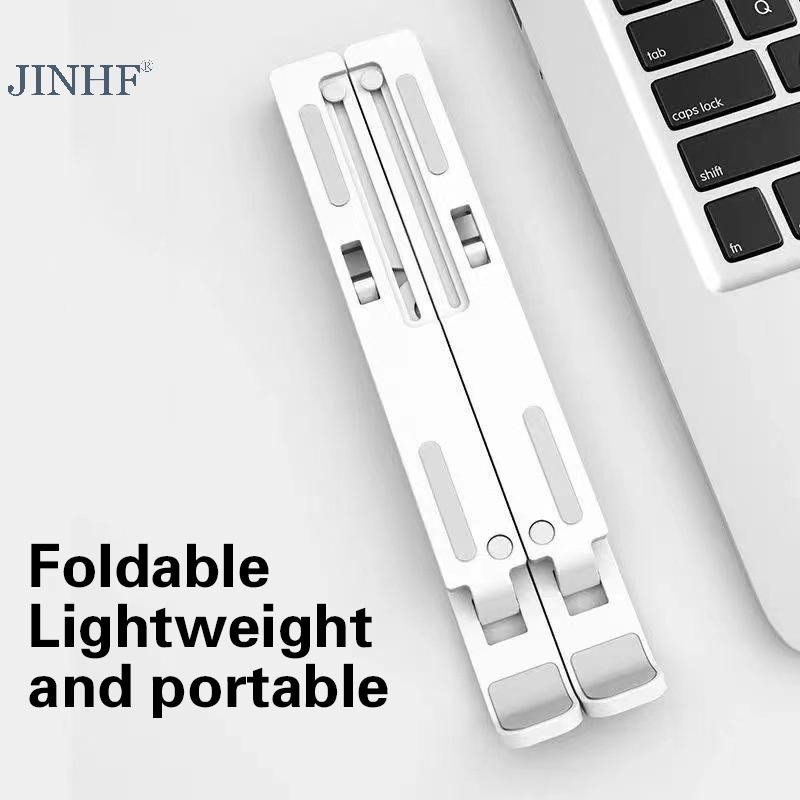 JINHF 8 Gear Có Thể Gập Lại Giá Đỡ Laptop Di Động Máy Tính Xách Tay Hỗ Trợ Đế Có Thể Điều Chỉnh Nâng Làm Mát Phụ Kiện Laptop HOT