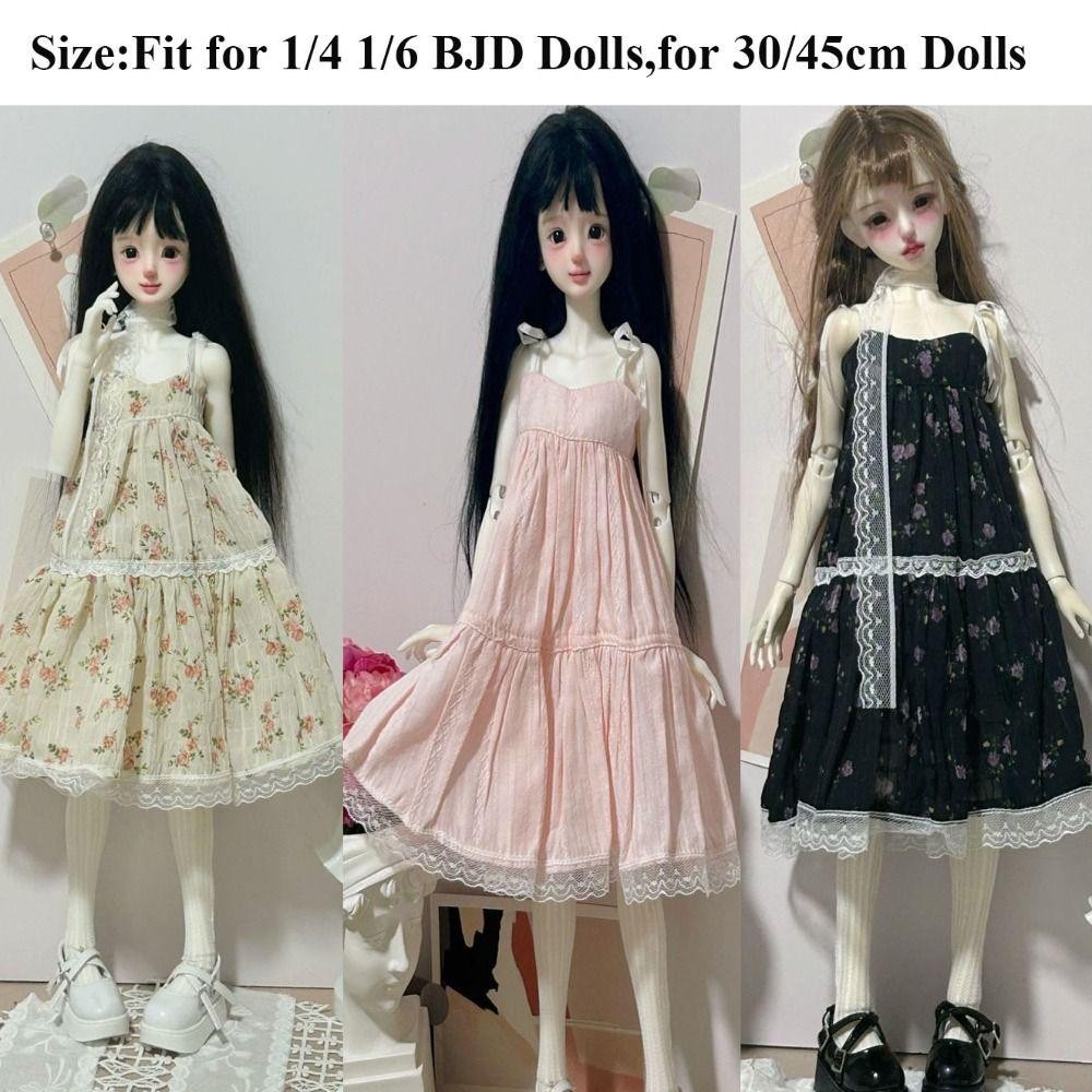 SEYAWSON Dây Đeo Ren Hoa, Búp Bê Handmake Thời Trang Quần Áo Thanh Lịch, Mini 5 Màu Chất Lượng Cao Mặc Thường Ngày Búp Bê Công Chúa Váy Dài Cho 1 / 4 1 / 6 BJD 30 / 45cm Búp Bê