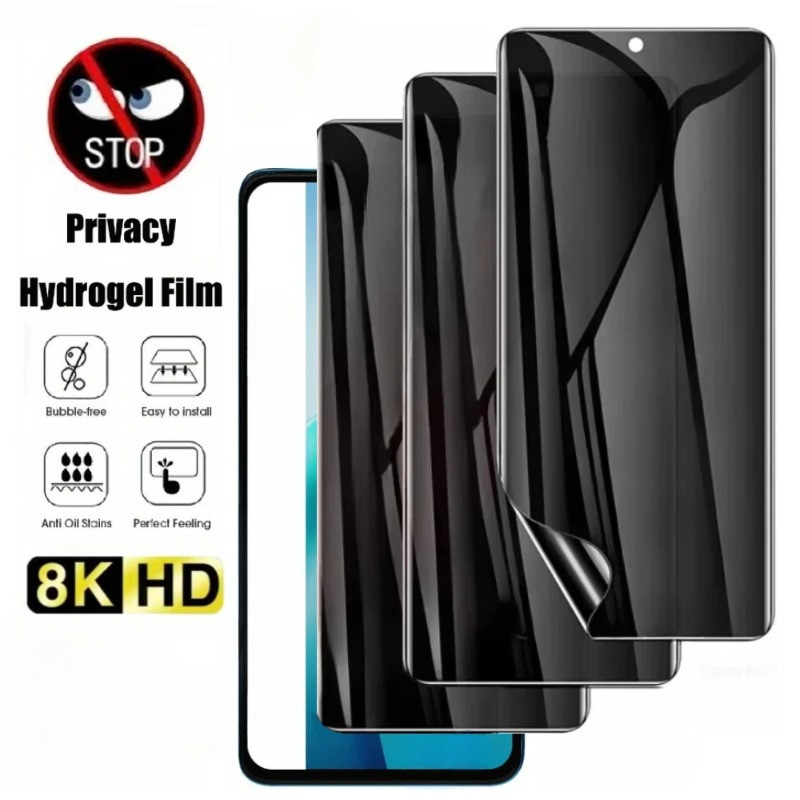ItelS25 City100 900D Chống Gián Điệp Riêng Tư Phim Hydrogel Mềm Cho itel S25 Ultra City 100 Power 70 Zeno 10 A90 A80 P65 A50C A50 Chống Ánh Sáng Xanh Bảo Vệ Màn Hình Điện Thoại Mờ Mềm Phim