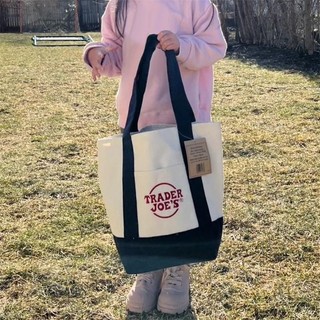 Túi Tote Mini Trader Joe 's Túi Tote vải có thể tái sử dụng có thể gập lại Hợp thời trang cho du lịch decfeyeth