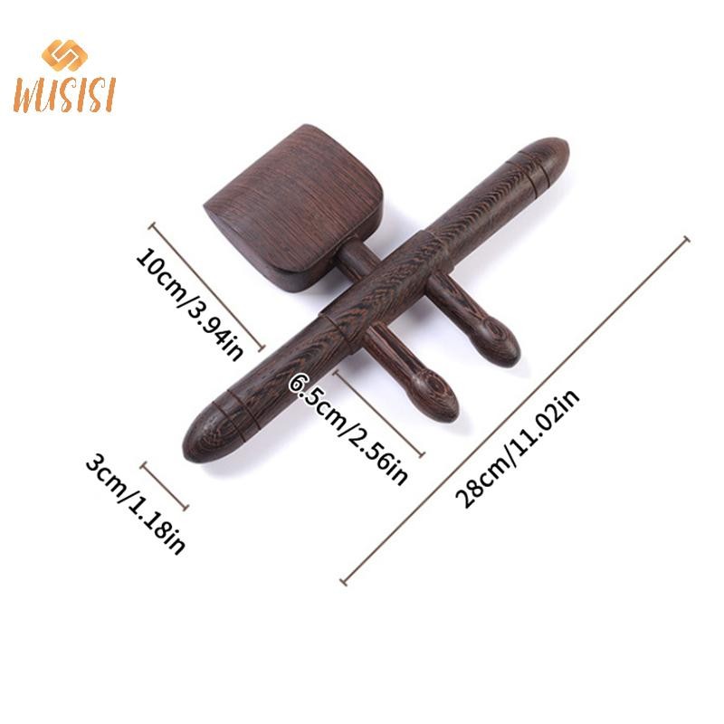 [WUSISI] Cloud Shengyang Xẻng Dụng Cụ Mở Lưng Cạo Massage Guasha Cán Gậy Cầm Tay Đặc Biệt Wenge Dụng Cụ Massage Gỗ MỚI