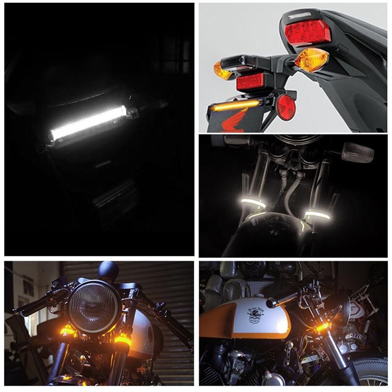 XOITU LED Xe Máy Bật Đèn Tín Hiệu & DRL Moto Flasher Vòng Nĩa Dải Đèn VN