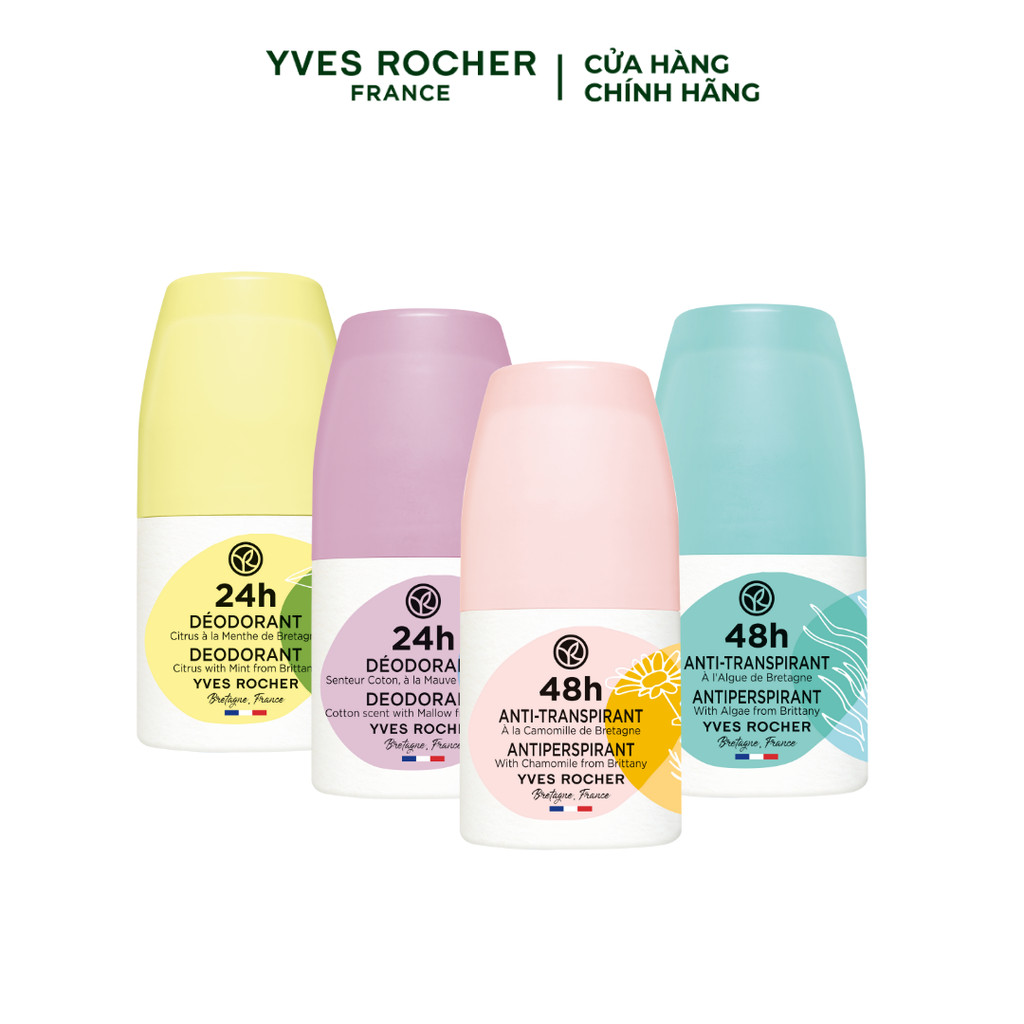 Ảnh Lăn khử mùi ngăn mùi suốt 24H - 48H Yves Rocher 50ml (nhiều phân loại) 1
