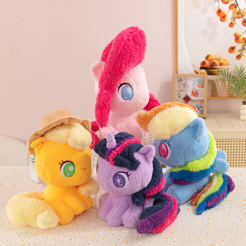 PS1 Q phiên bản My Little Pony Sang Trọng Búp Bê Cho Bé Gái Chạng vạng Lấp Lánh Cầu Vồng Dash Pinkie Pie Đồ Chơi Nhồi Bông SP1