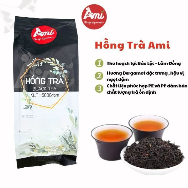 Hồng Trà/ Trà Đen Ami Gói 500G - Nguyên Liệu Lý Tưởng Dùng Cho Pha Chế Trà Sữa