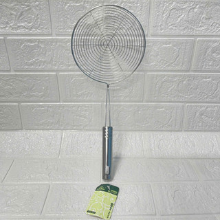 Vợt chiên inox vớt ráo dầu cán dài có móc treo tiện lợi - Vợt vòng cán inox vớt thức ăn lẩu chiên