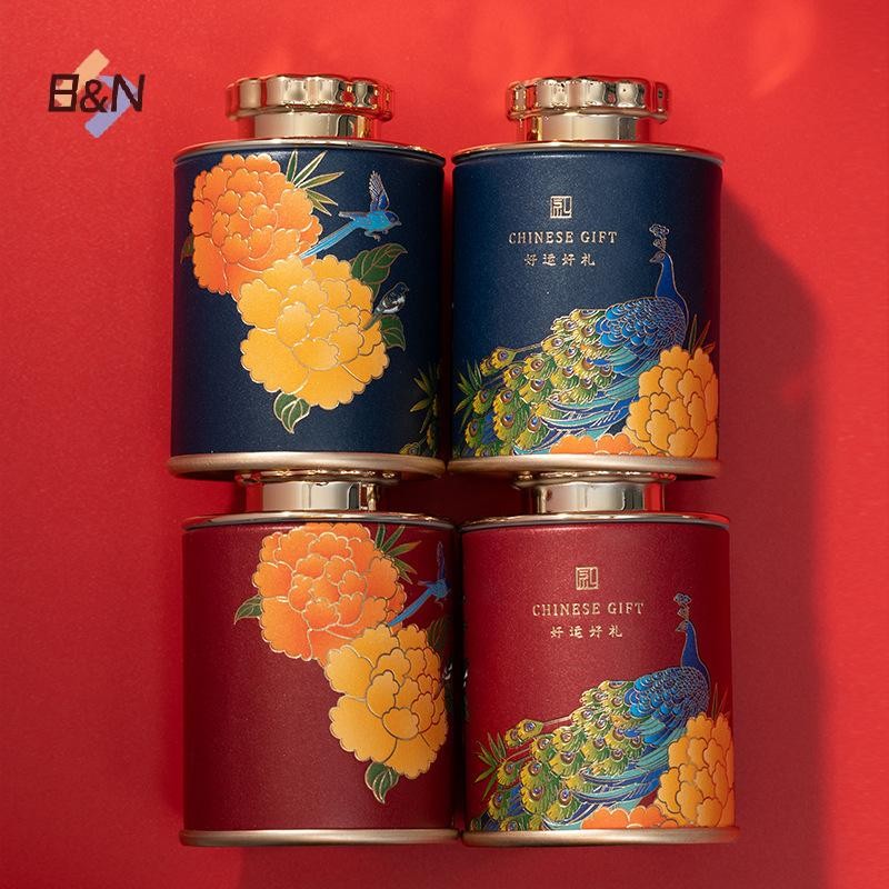 B & N Trà Rỗng Thiếc Có Thể Hộ Gia Đình Trà Xanh Kín Bình Di Động Nhà Hộp Đóng Gói Trà Nhỏ Hộp Đựng Giấy.