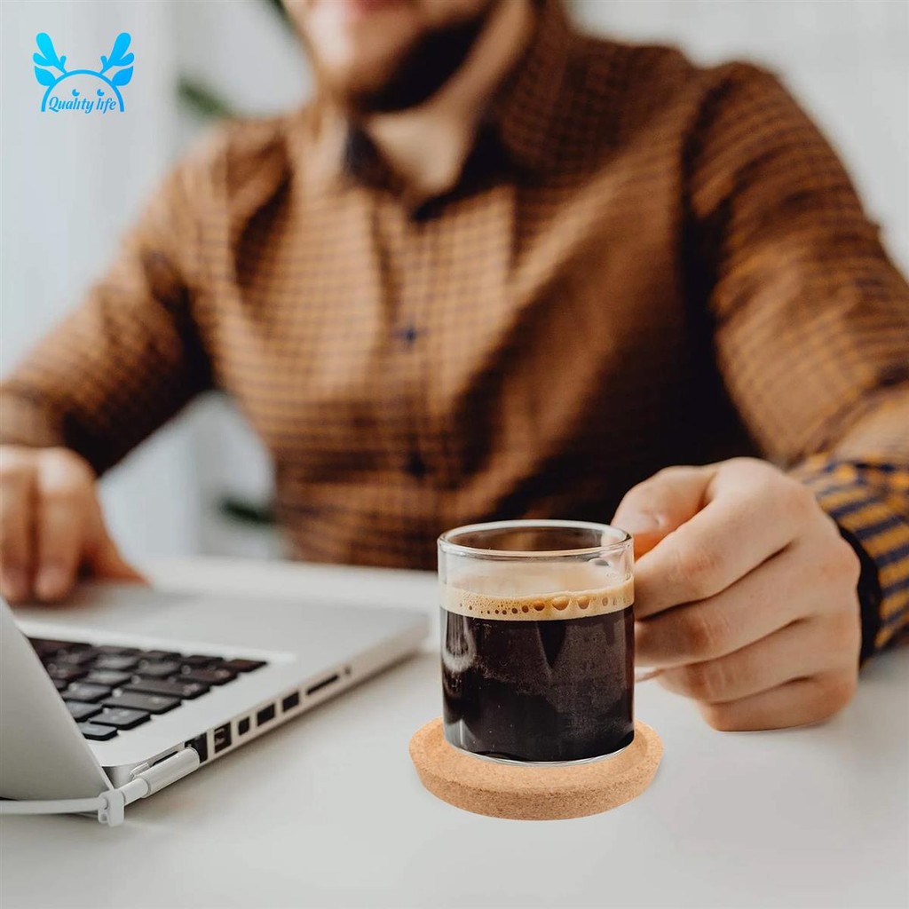5 Chiếc Nút Chai Coaster Cho Đồ Uống Đế Lót Ly, Nước Chịu Nhiệt Có Thể Tái Sử Dụng Đế Lót Ly Tròn Tự Nhiên Cho Nhà Hàng Và Thanh