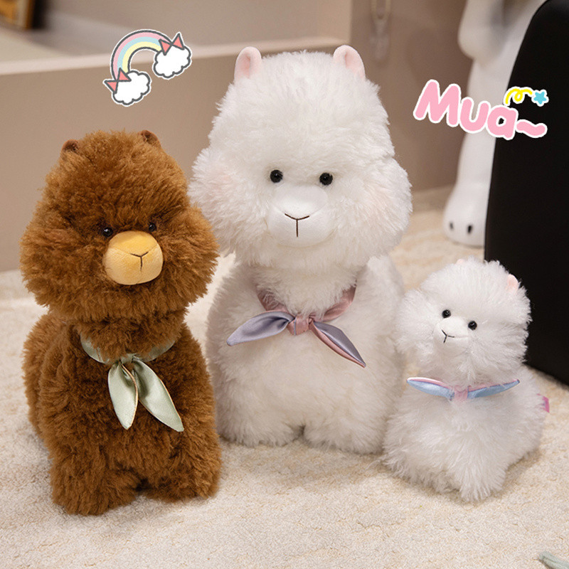 Rytanda Alpaca Đồ Chơi Sang Trọng Mô Phỏng Dễ Thương May Mắn Alpaca Sang Trọng Đồ Chơi Động Vật Thực Tế Mềm Sofa Đệm Trẻ Em Bạn Gái Quà Tặng Sinh Nhật Trang Trí Giáng Sinh
