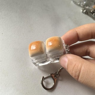 FEASTLY Fidget Móc Khóa, DIY Phím Bàn Phím Nút Ngón Tay Nắp Bàn Phím, Giảm Căng Thẳng Keycap Hấp Bánh Mì Nút Keycap Móc Khóa Người Lớn