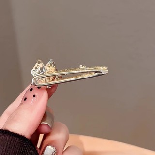 MAUROPOLI Kẹp tóc nữ bướm kim cương giả phong cách mới, tinh tế cho tóc mái và trán, sẵn sàng
