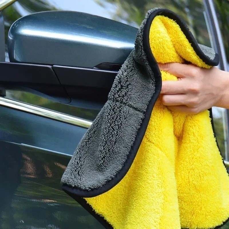 Khăn lau hai mặt dày / Vải phơi chi tiết ô tô chuyên nghiệp / Khăn lau gương cửa sổ siêu thấm