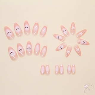 IOIIK -- Glossy Pink Press On Nails in hình mèo Prevailing Natural Look Press-On Nail Set để mua sắm du lịch hẹn hò