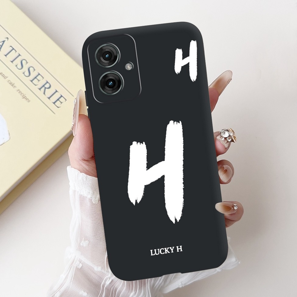 Moto G55 G62 G71 5G Vỏ Điện Thoại Motorola Moto G71 Ốp Lưng Chữ Thời Trang Đơn Giản Thiết Kế Họa Tiết A-Z Ốp Lưng Chống Sốc Silicon