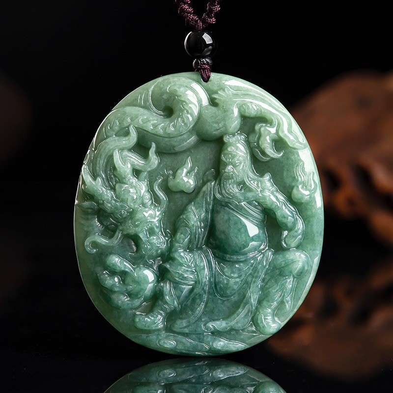 Phong Cách Mới Hạt Đậu Shenlong Quan Công Mặt Dây Chuyền Mặt Dây Chuyền Đơn Giản Đa Năng Thời Trang Tươi