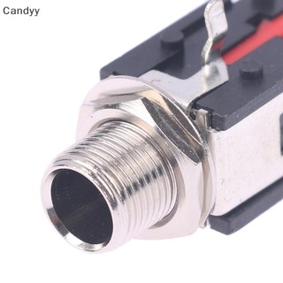 Ndy 2 CÁI 6.35mm Giắc cắm âm thanh nổi 3Pin Ổ cắm âm thanh nổi Micro Dây hàn N