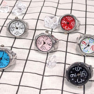 [Pcwkkef] Nhẫn Đồng Hồ Punk Cổ Điển Co Giãn Đồng Hồ Nhẫn Dành Cho Nữ Cặp Đôi Trang Sức Đồng Hồ Trang Trí Tay Hip Hop Đồng Hồ Thoáng Mát Nhẫn Ngón Tay Trang Sức Thời Trang Mới